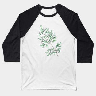 Olive leaf branch - Botanical water colour Baseball T-Shirt